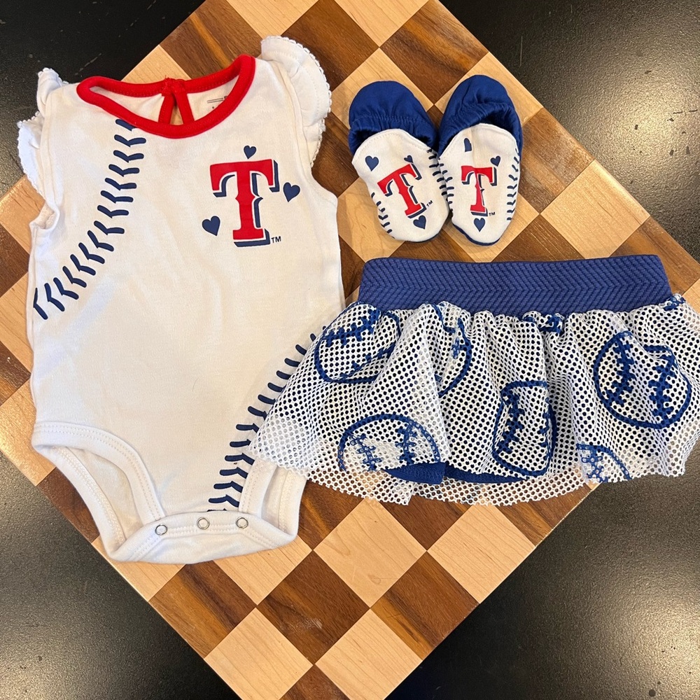 Texas Rangers Baby Outfit Set
